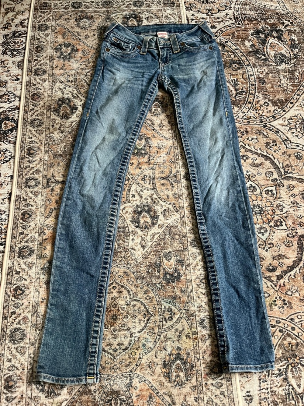 True religion skinny low rise jeans